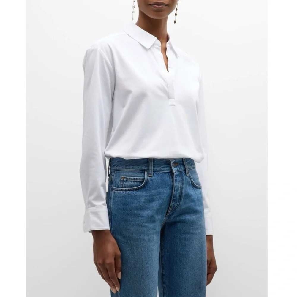 NEW Spanx Shaping Button Down Popover Bodysuit Plus Size 1X White Long Sleeve